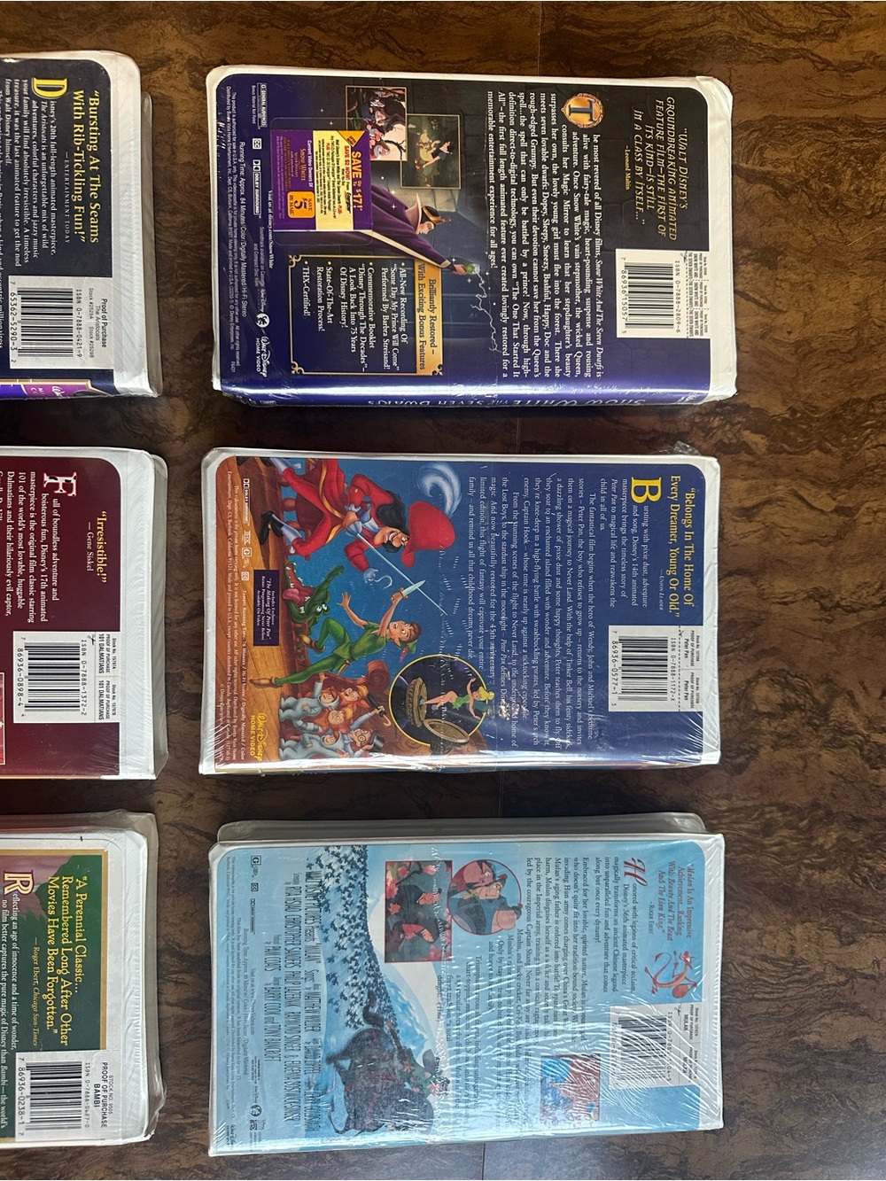 Lot of 6 Authentic Walt Disney Masterpiece Collection VHS Tapes Unopened - Picture 4 of 8